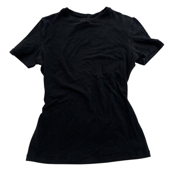 Skims Stretch Cotton Jersey T-Shirt in Black - Picture 1 of 4